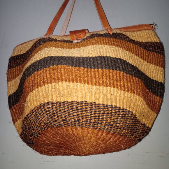 Xlarge sisal Kiondo Kikuyu Kenya Tote bag - Picture 3 of 5